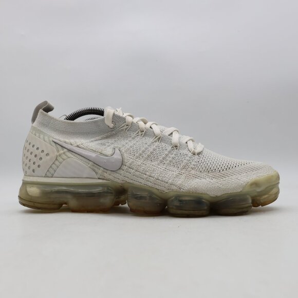 Nike Air VaporMax Flyknit 2 Men's Size 11 White Athletic Running Shoes Sneakers - Picture 1 of 10